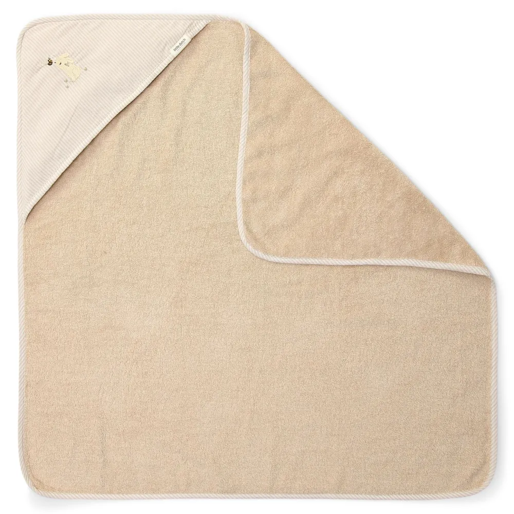 Little Dutch Badcape - Beige - 75 x 75 - Newborn Naturals - Baby Bunny