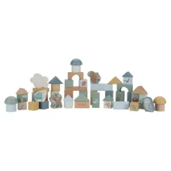 Little Dutch Bouwblokken - Blauw - Forest Friends