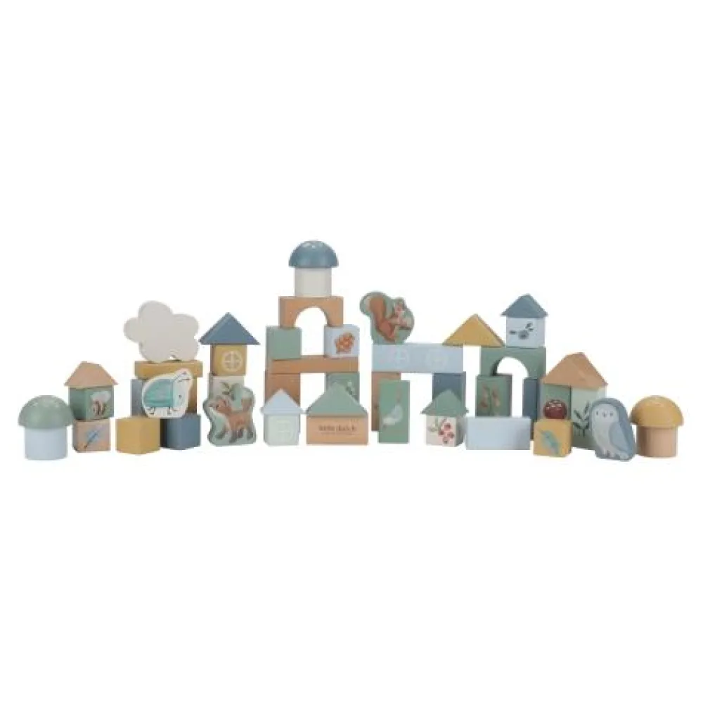 Little Dutch Bouwblokken - Blauw - Forest Friends