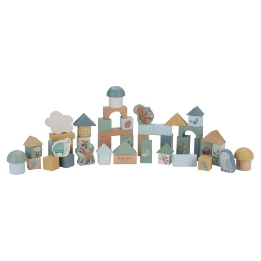 Little Dutch Bouwblokken - Blauw - Forest Friends