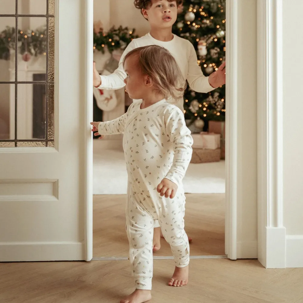 Little Dutch Eendelige kerst pyjama – Beige