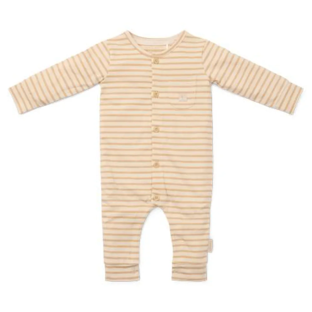Little Dutch Eendelige pyjama - Zand - Gestreept