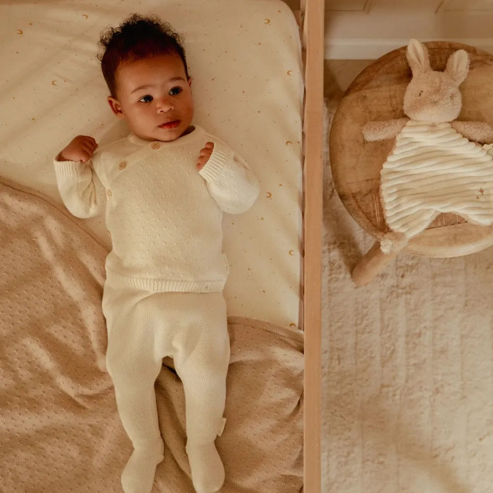Little Dutch Gebreide broek - Wit - Newborn Naturals