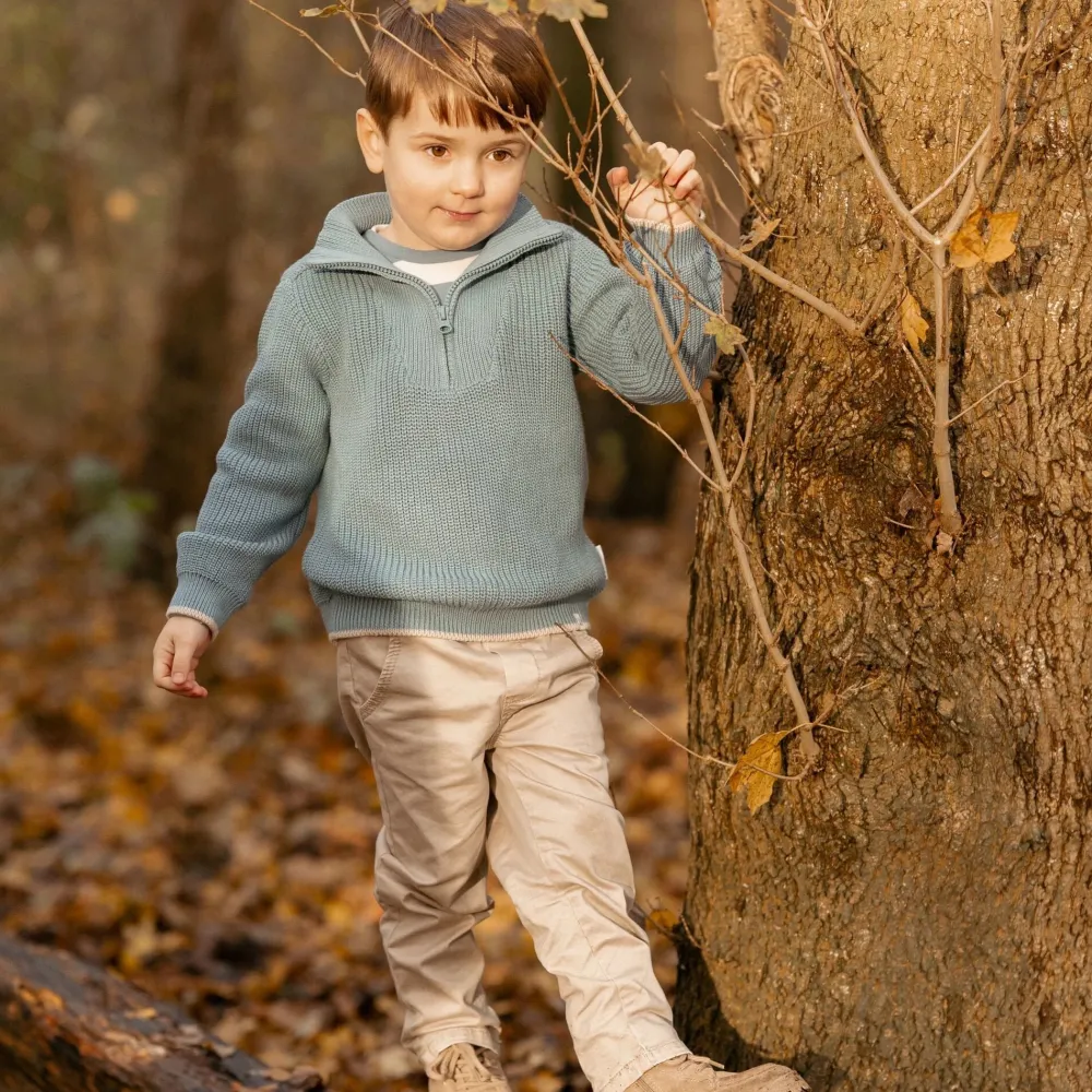 Little Dutch Gebreide trui - Blauw - Forest Friends