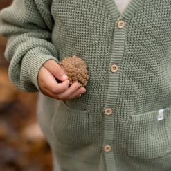 Little Dutch Gebreid vest - Groen - Forest Friends
