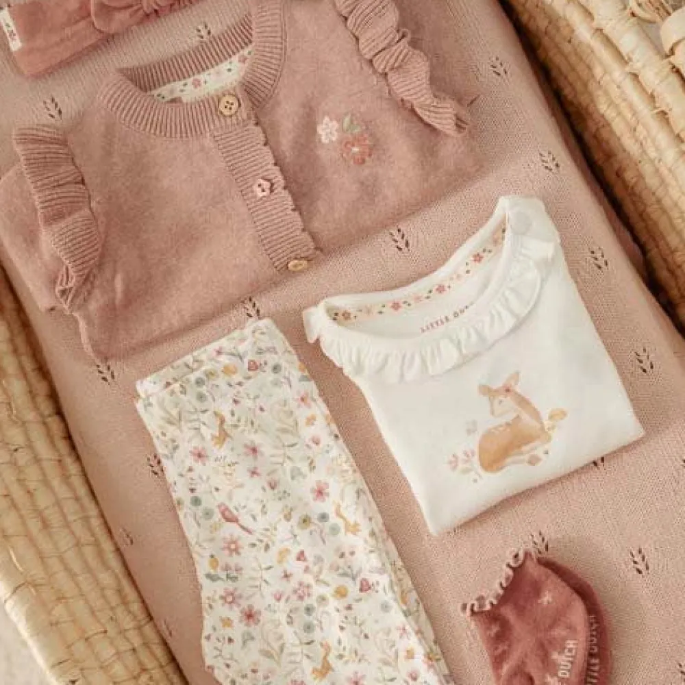 Little Dutch Gebreid vestje - Roze - Fairy Garden