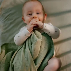 Little Dutch Gebreid wiegdeken - Fleece – Groen – Essentials