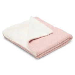 Little Dutch Gebreid wiegdeken - Fleece - Roze - Essentials