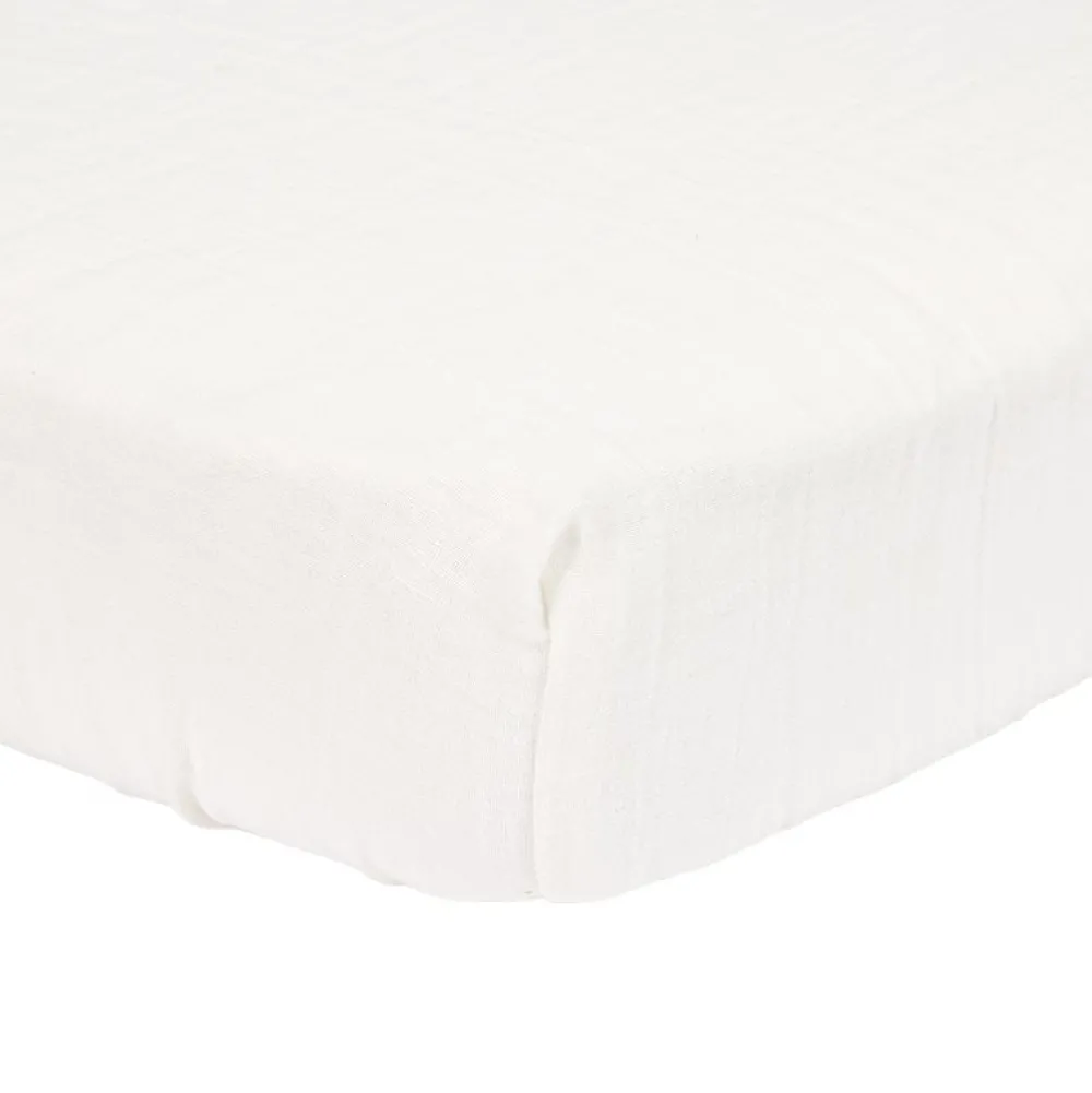 Little Dutch Hoeslaken hydrofiel wieg Soft White