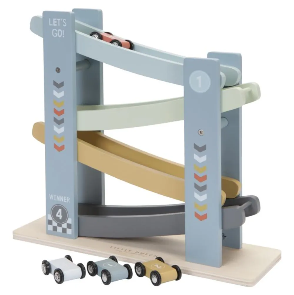 Little Dutch Houten autobaan - Blauw - Essentials