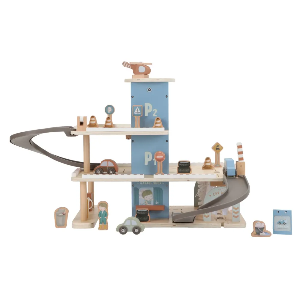 Little Dutch Houten parkeergarage – Blauw – Essentials