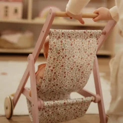 Little Dutch Houten poppenbuggy - Roze - Essentials