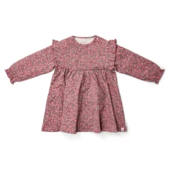 Little Dutch Jurk lange mouw - Roze - Fairy Garden - Bloemen