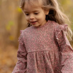 Little Dutch Jurk lange mouw - Roze - Fairy Garden - Bloemen