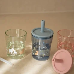Little Dutch Kinderglas 250 ml Met Rietje Forest Friends