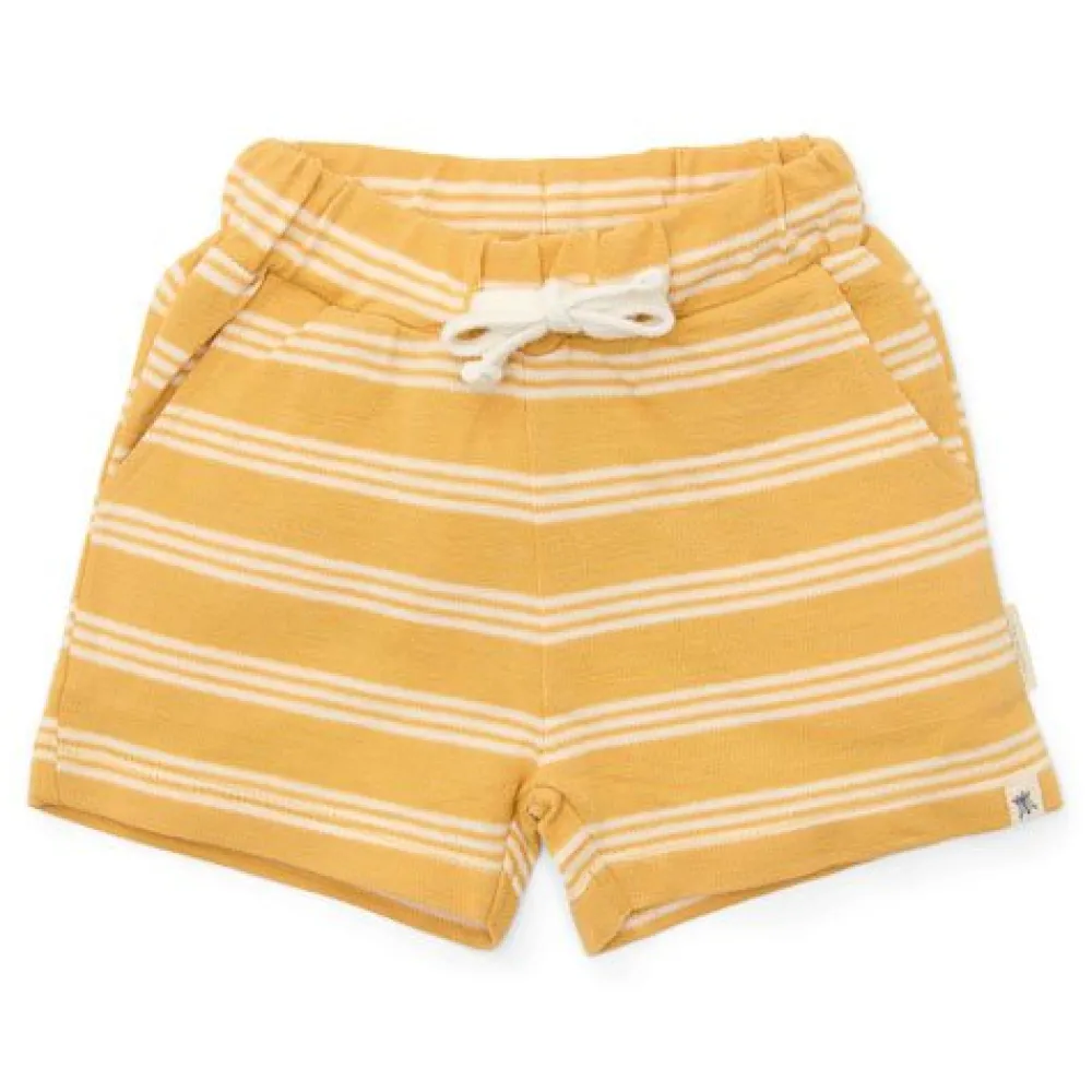 Little Dutch Korte broek - Geel - Forest Friends - Stripe