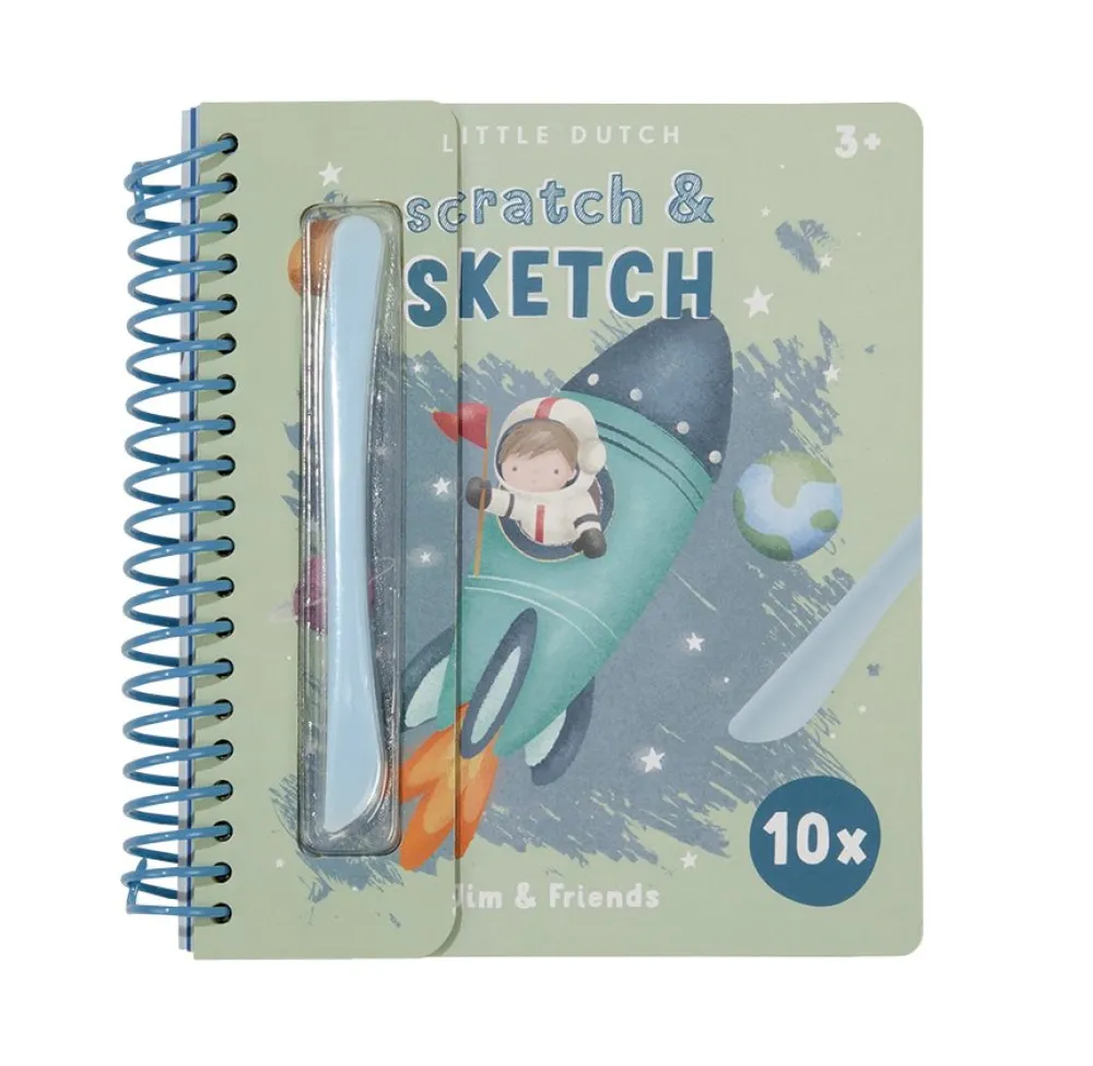 Little Dutch Kras- en schetsboek Jim & Friends