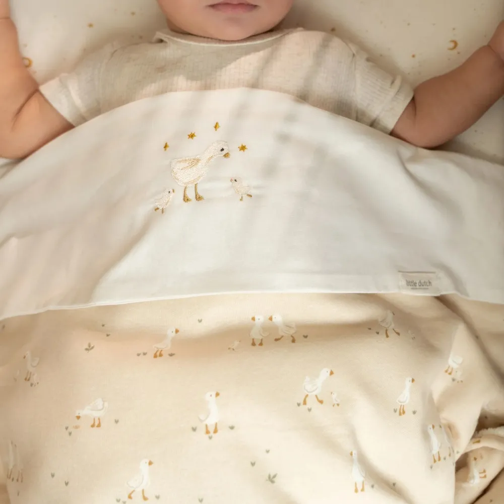 Little Dutch Ledikant deken - Fleece - Beige - Newborn Naturals - Little Goose