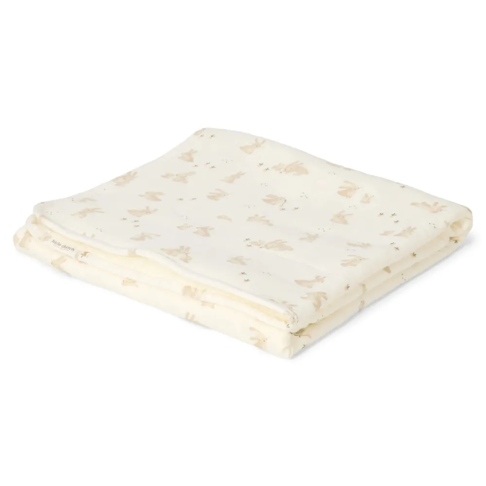 Little Dutch Ledikant deken - Wit - Newborn Naturals - Baby Bunny