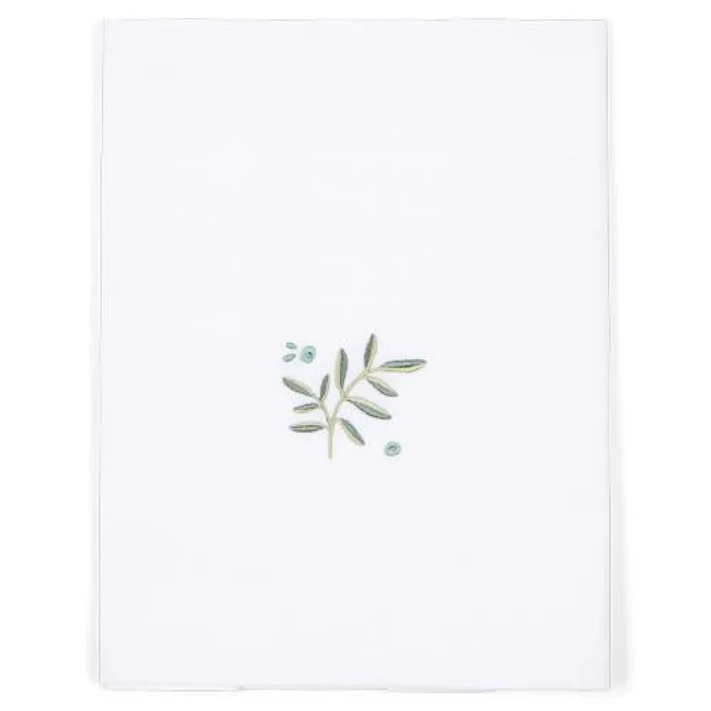 Little Dutch Ledikantlaken - Groen - Essentials - Blueberry Leaves