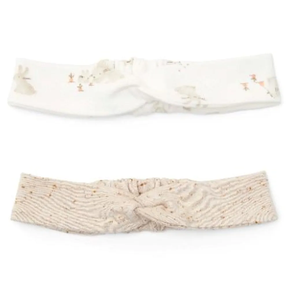 Little Dutch 2-pack haarbanden - Zand - Newborn Naturals - Baby Bunny