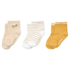 Little Dutch 3-pack sokken - Meerkleurig - Zand  - Geel - Groen - Little Farm
