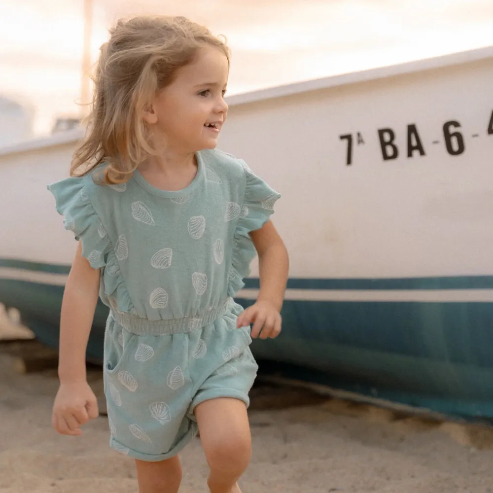 Little Dutch Playsuit - Groen - Ocean Treasures