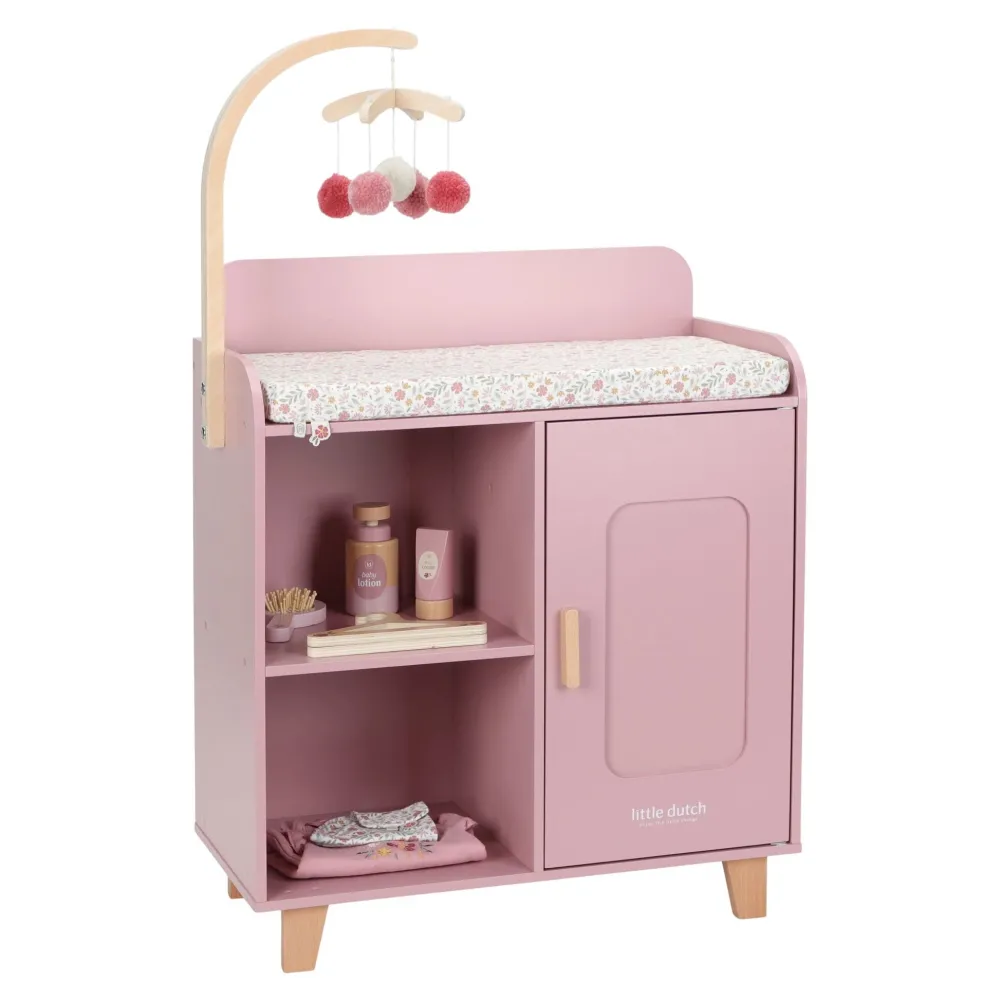 Little Dutch Poppencommode – Roze – Essentials