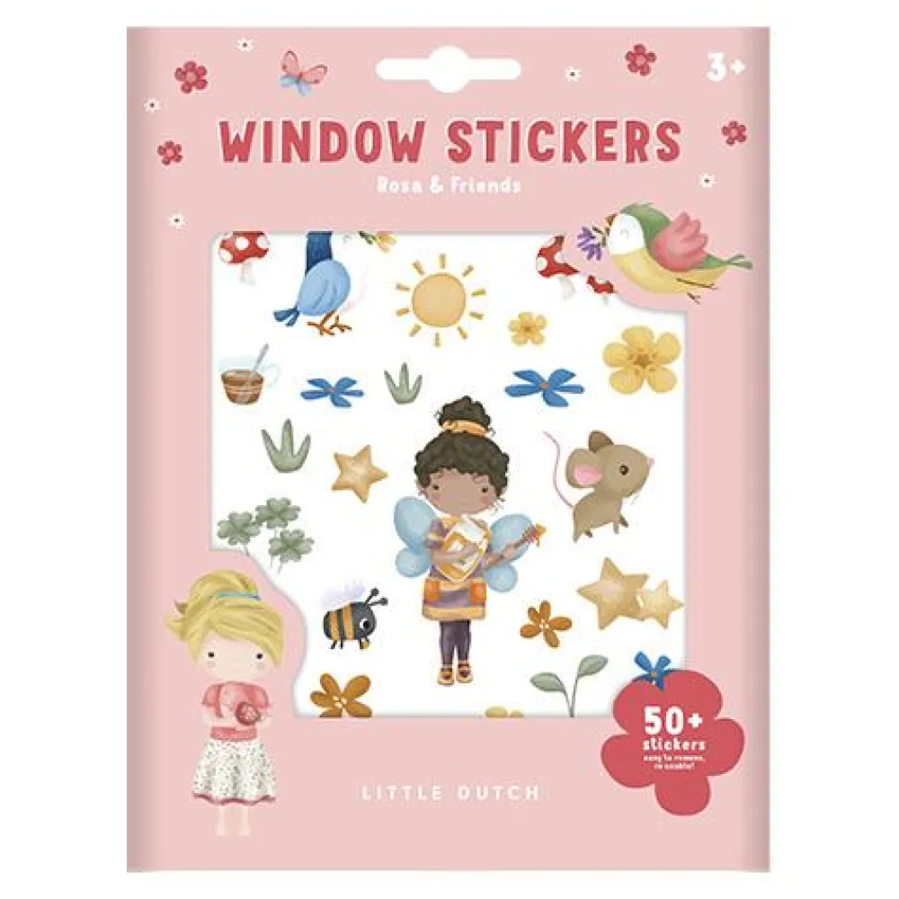 Little Dutch Raamstickers Rosa & Friends