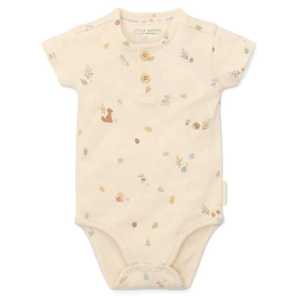 Little Dutch Romper korte mouw - Zand - Forest Friends