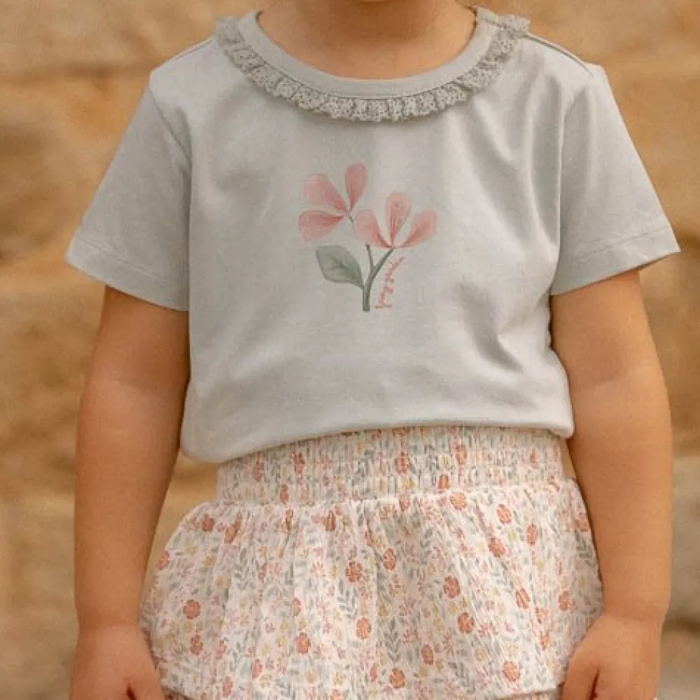 Little Dutch Shirt korte mouw - Groen - Fairy Garden