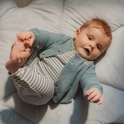 Little Dutch Shirt lange mouw - Blauw - Forest Friends - Stripe