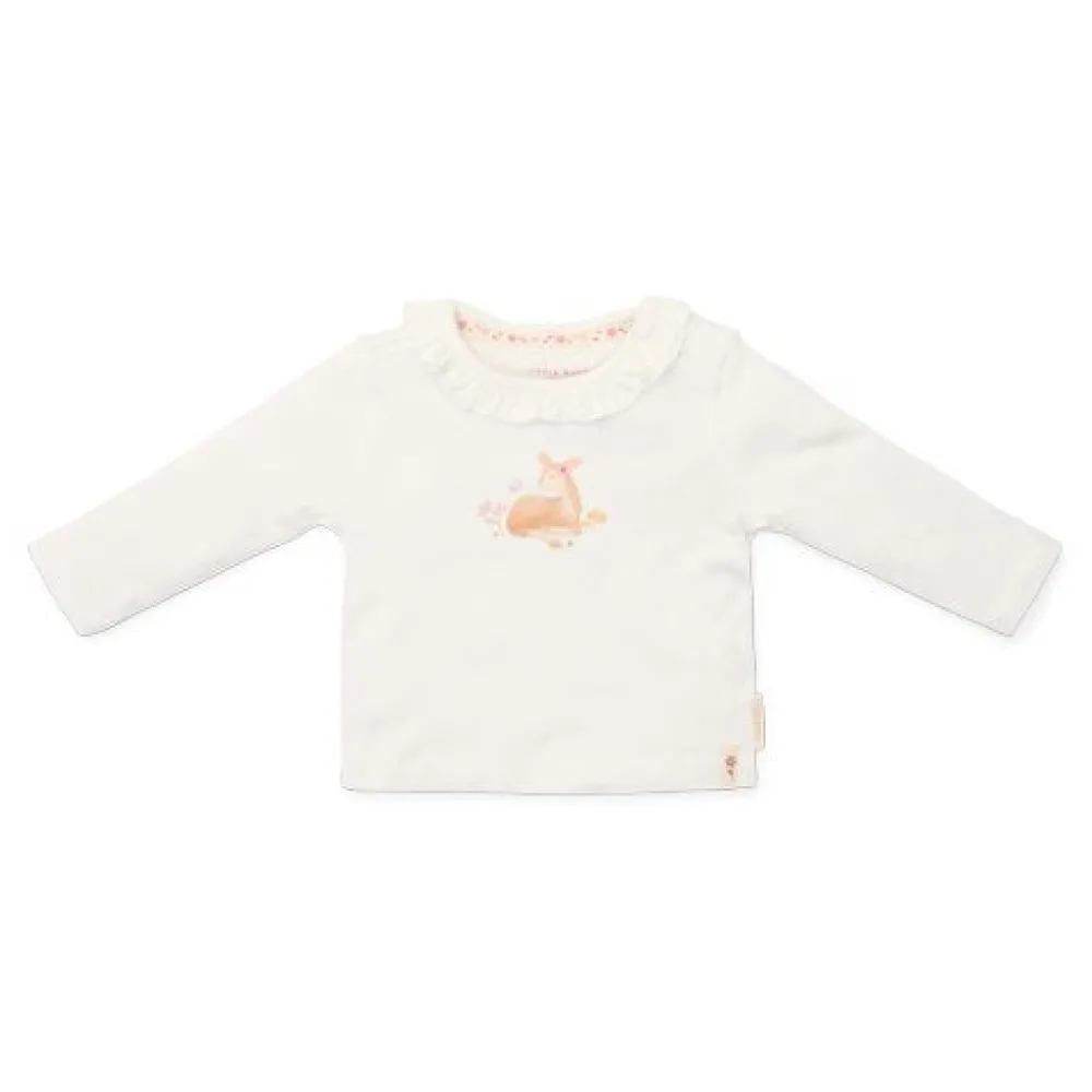 Little Dutch Shirt lange mouw - Ruches - Wit - Fairy Garden