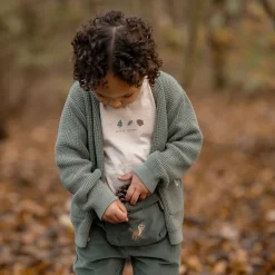 Little Dutch Shirt lange mouw - Zand - Forest Friends - Forest borduursel