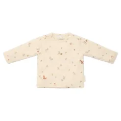 Little Dutch Shirt lange mouw - Zand - Forest Friends - All over print