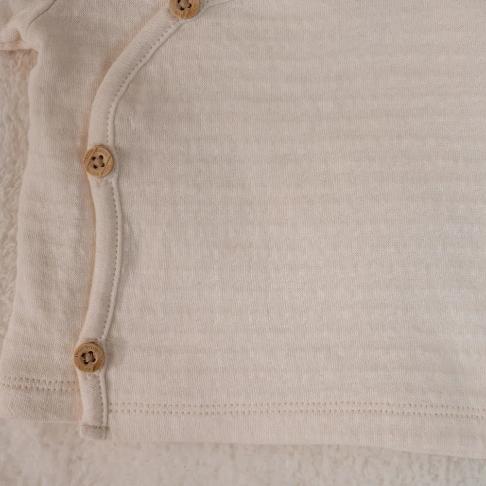 Little Dutch Shirt overslag lange mouw - Beige - Newborn Naturals