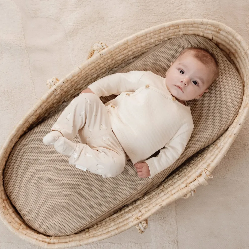 Little Dutch Shirt overslag lange mouw - Beige - Newborn Naturals