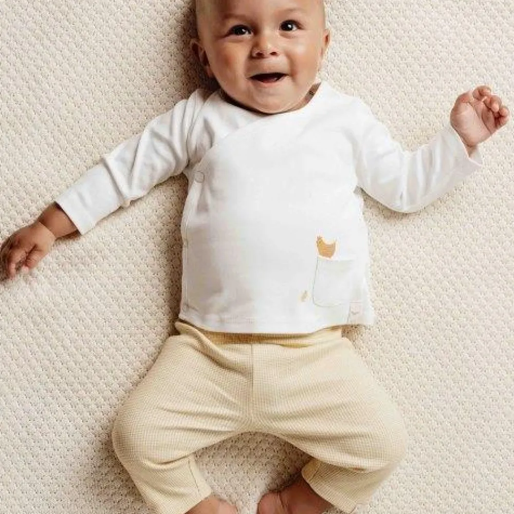 Little Dutch Shirt overslag lange mouw - Wit - Little Farm - Opdruk