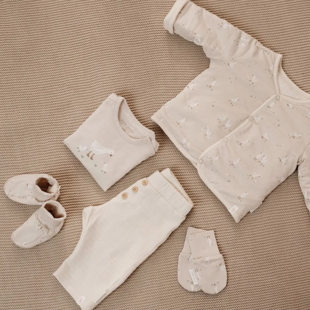 Little Dutch Slofjes - Zand - Newborn Naturals - Little Goose