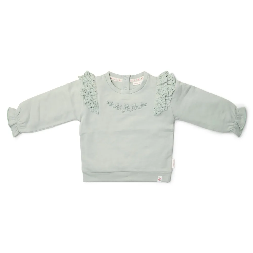 Little Dutch Sweater - Ruches - Groen - Fairy Garden