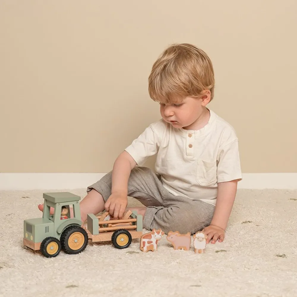 Little Dutch Tractor met trailer Little Farm