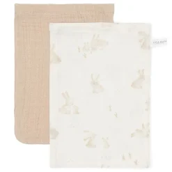 Little Dutch Washandjes set hydrofiel Baby Bunny / Beige