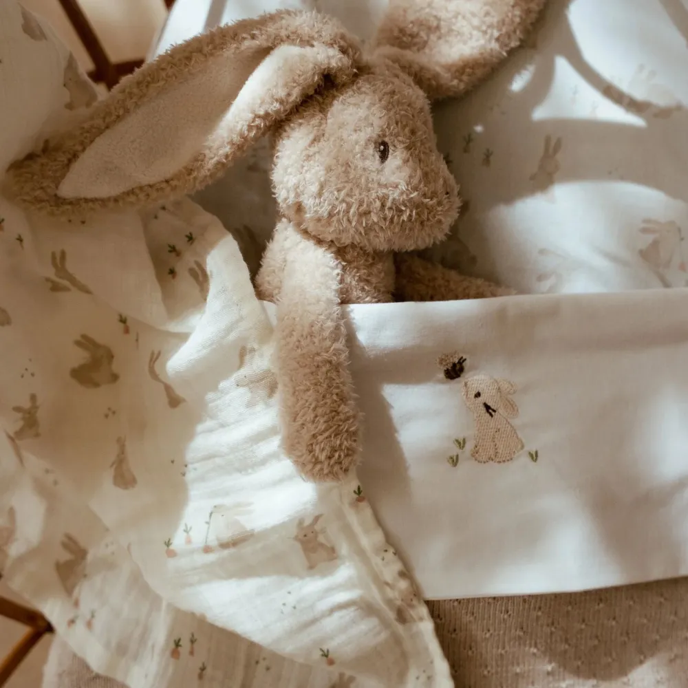 Little Dutch Wieglaken - Wit - Newborn Naturals - Baby Bunny
