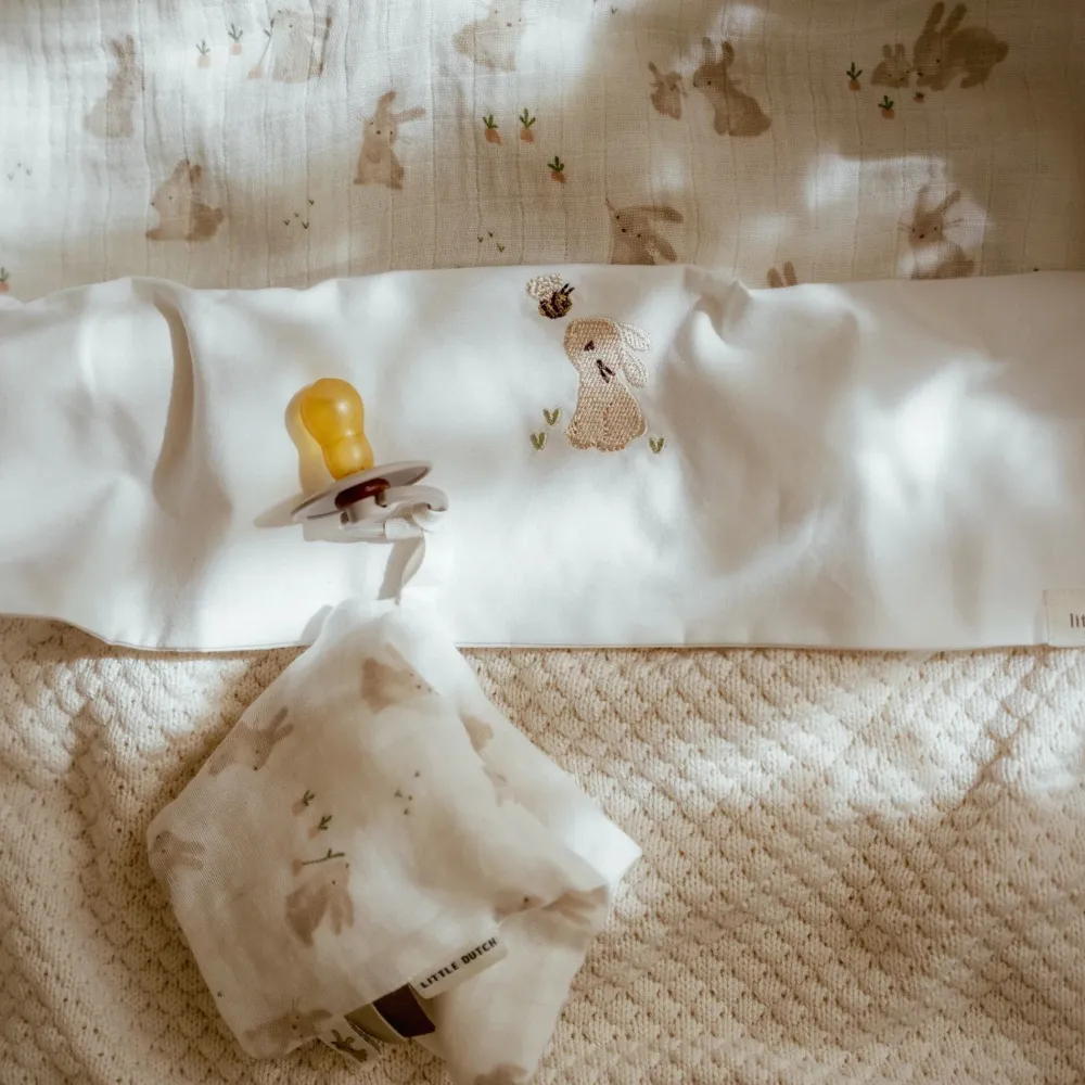 Little Dutch Wieglaken - Wit - Newborn Naturals - Baby Bunny