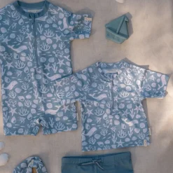 Little Dutch Zwemshirt korte mouw - Lichtblauw - Sea Life
