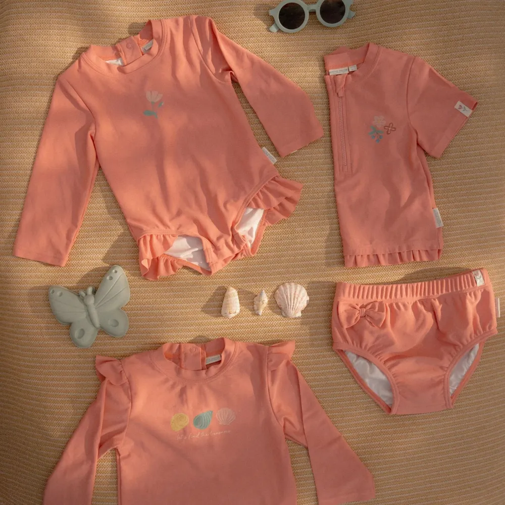 Little Dutch Zwemshirt korte mouw - Roze - Sunny Flowers
